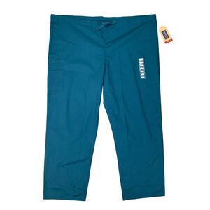 Cherokee Scrubs Pant Unisex 2XL XXL Teal Blue Nurse Medical Durable Workwear